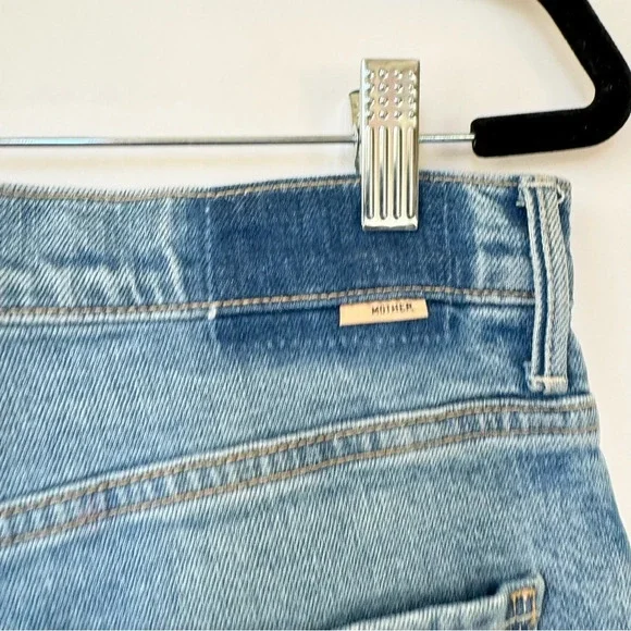 New MOTHER Superior The Weekender Slice Flare Jeans Medium Blue 33 - Picture 15 of 17